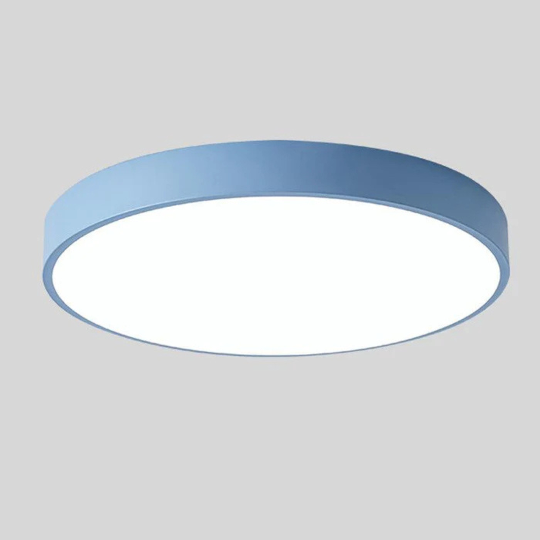 Holz-Deckenlampe LED skandinavisches Design warmweißes Licht rund Acryl Naturholz Deckenbeleuchtung Wohnzimmer | Sansoti