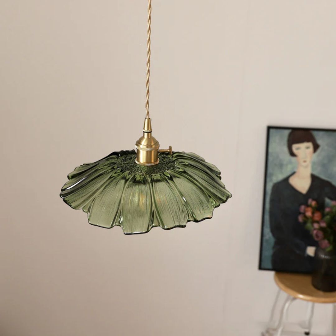 Suspension Cullivan Flower verre métal rouge E27 table à manger éclairage vintage lampe fleur hall éclairage d’ambiance | Restfield