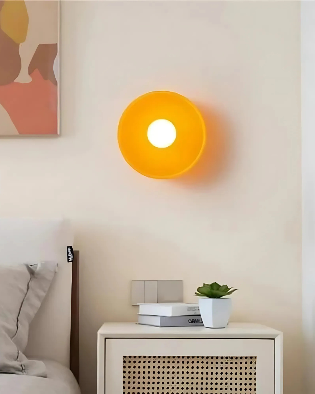 Moderne runde Deckenleuchte aus Glas und Eisen – minimalistische Designlampe für Wohn- und Schlafzimmer mit warmer Lichtfarbe | Restfield