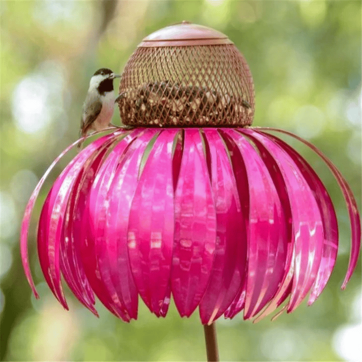 Decoratieve Vogelvoeder voor de Tuin – Metalen Vogelvoerhouder op Steker voor Buiten | Sansoti