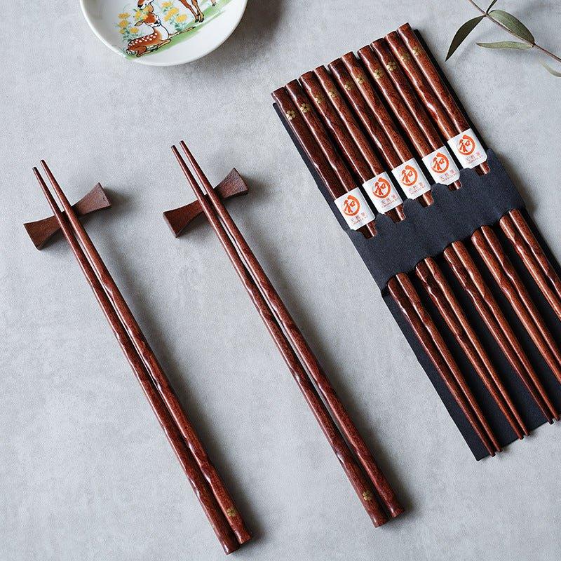Houten Eetstokjes Set 5 Paar Sakura Design Japans | Sansoti