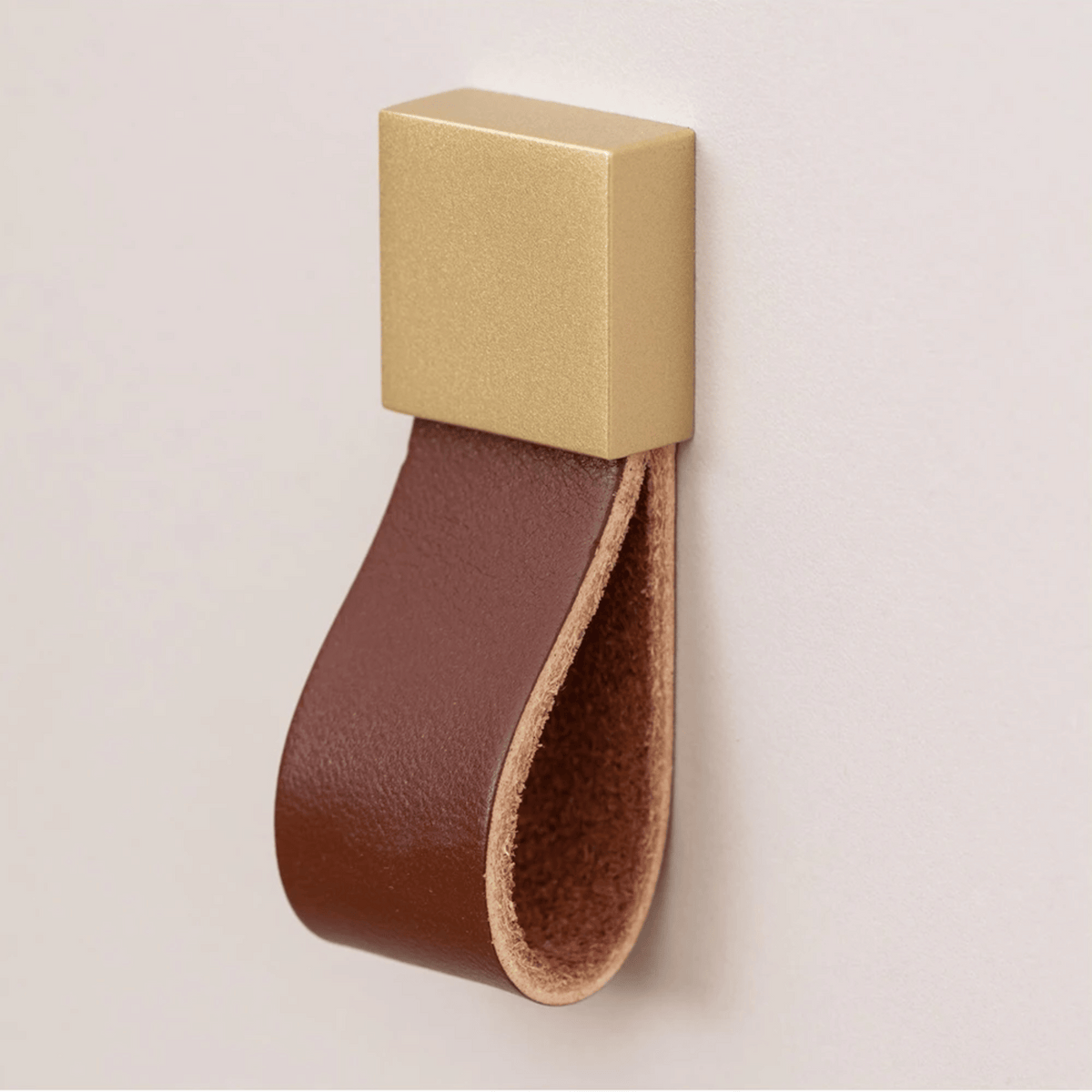 Schrankgriffe aus Leder und Messing im Vintage-Look, 6-13 cm, für Möbel, Küche, Kommode und Sideboard, Möbelgriffe und Knopf | Sansoti