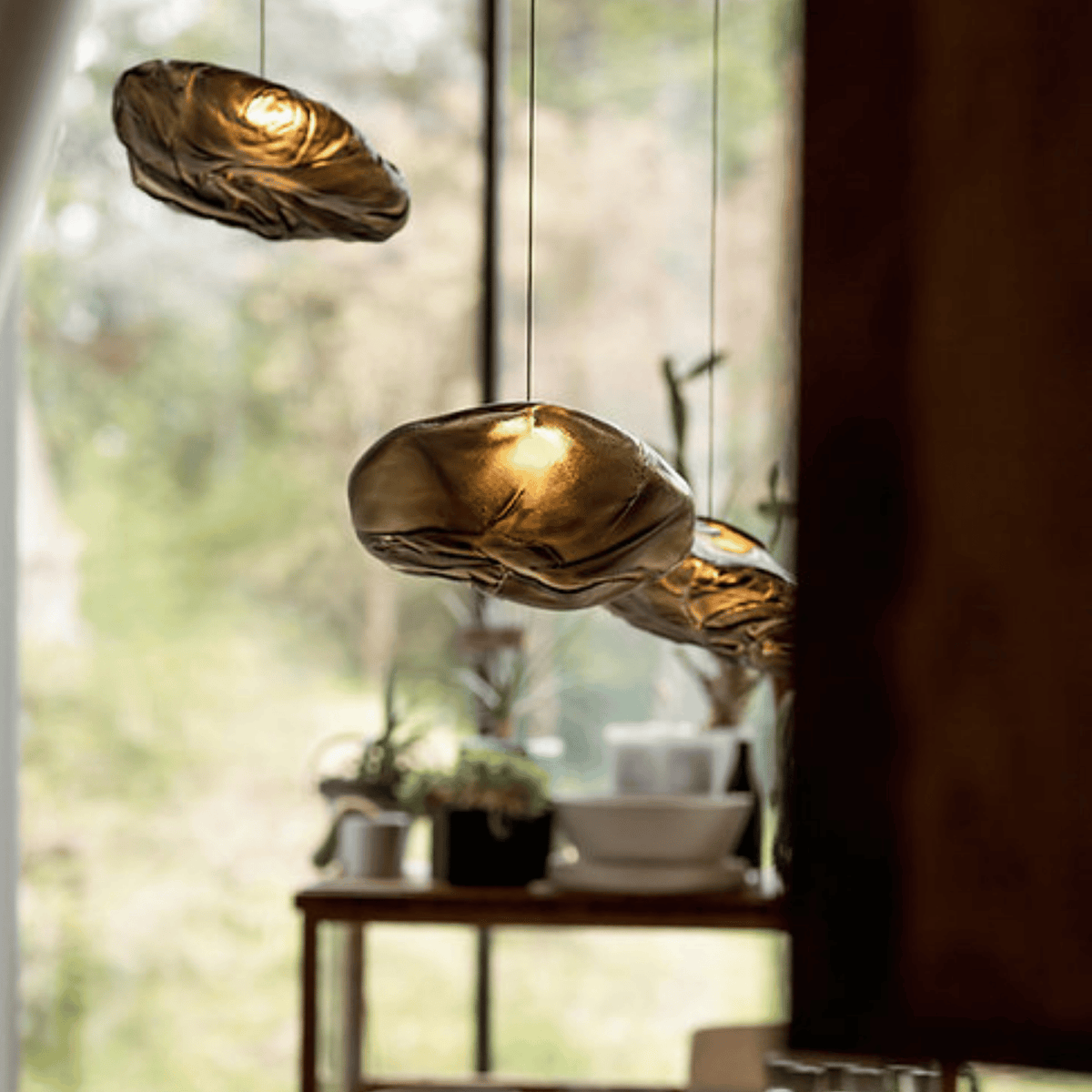 Glazen Hanglamp Wolkvorm Ø20-40cm Rookgrijs Amber Helder LED G9 Verstelbaar Scandinavisch Design Eetkamer | Sansoti