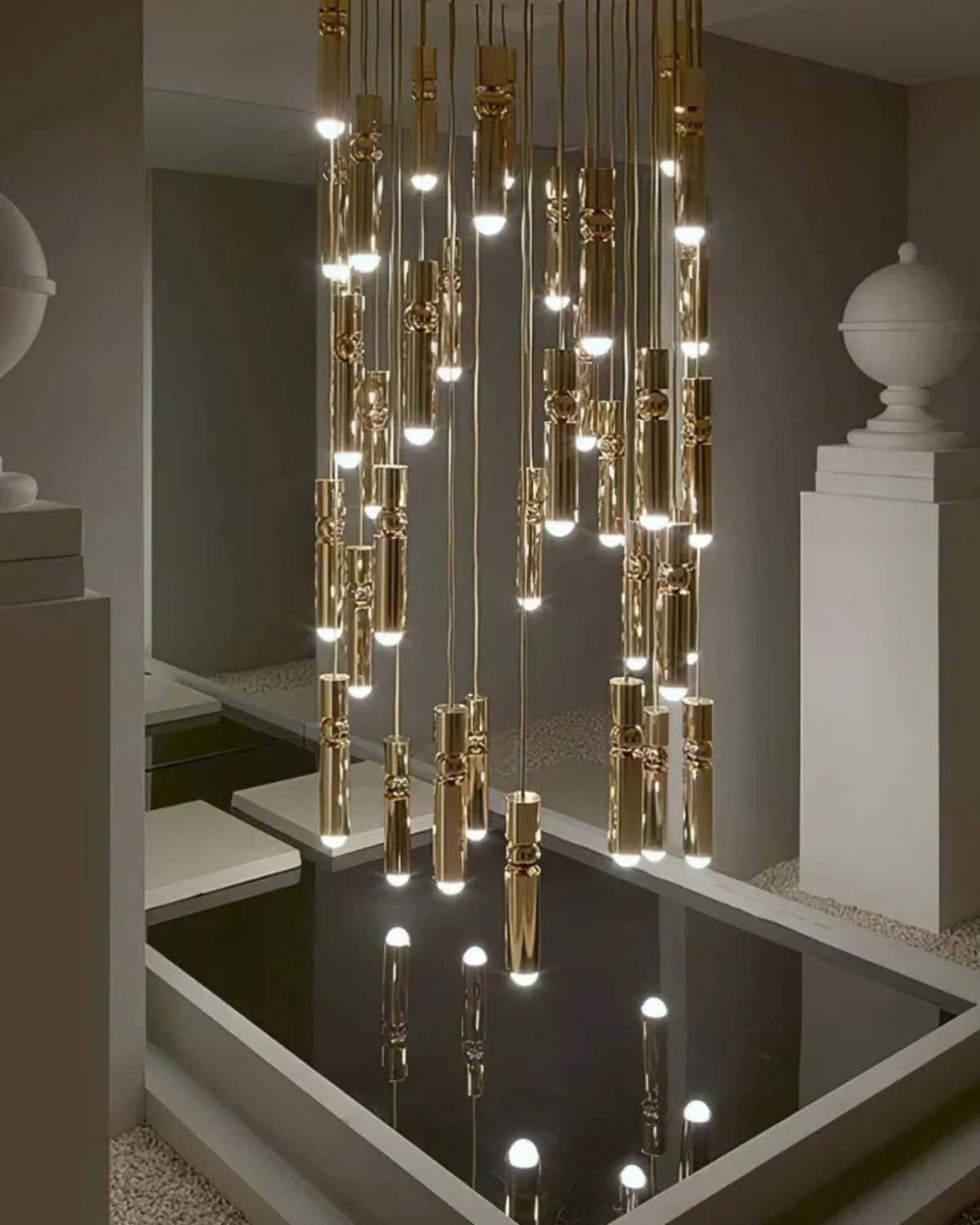 Sculptuurlamp Hanglamp met Vloeiende Vormen Zwart Goud Zilver 1-3-5 Lichtpunten Modern Design Eetkamer Woonkamer Slaapkamer Verlichting | Sansoti