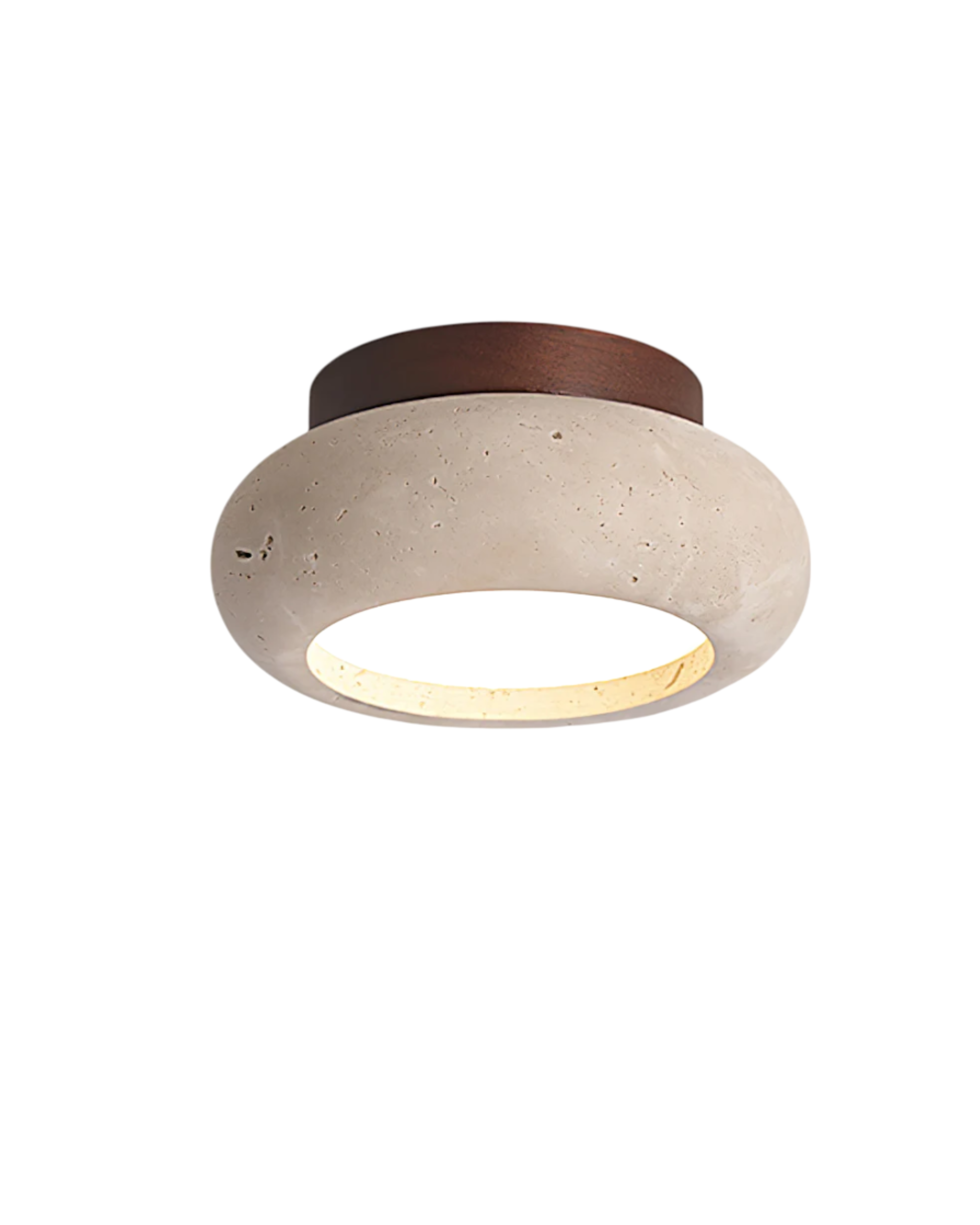 Plafondlamp acryl natuurtinten walnoot beige woonkamer slaapkamer gang warm licht diffuus elegant Scandinavisch design modern minimalisme interieur verlichting | Sansoti