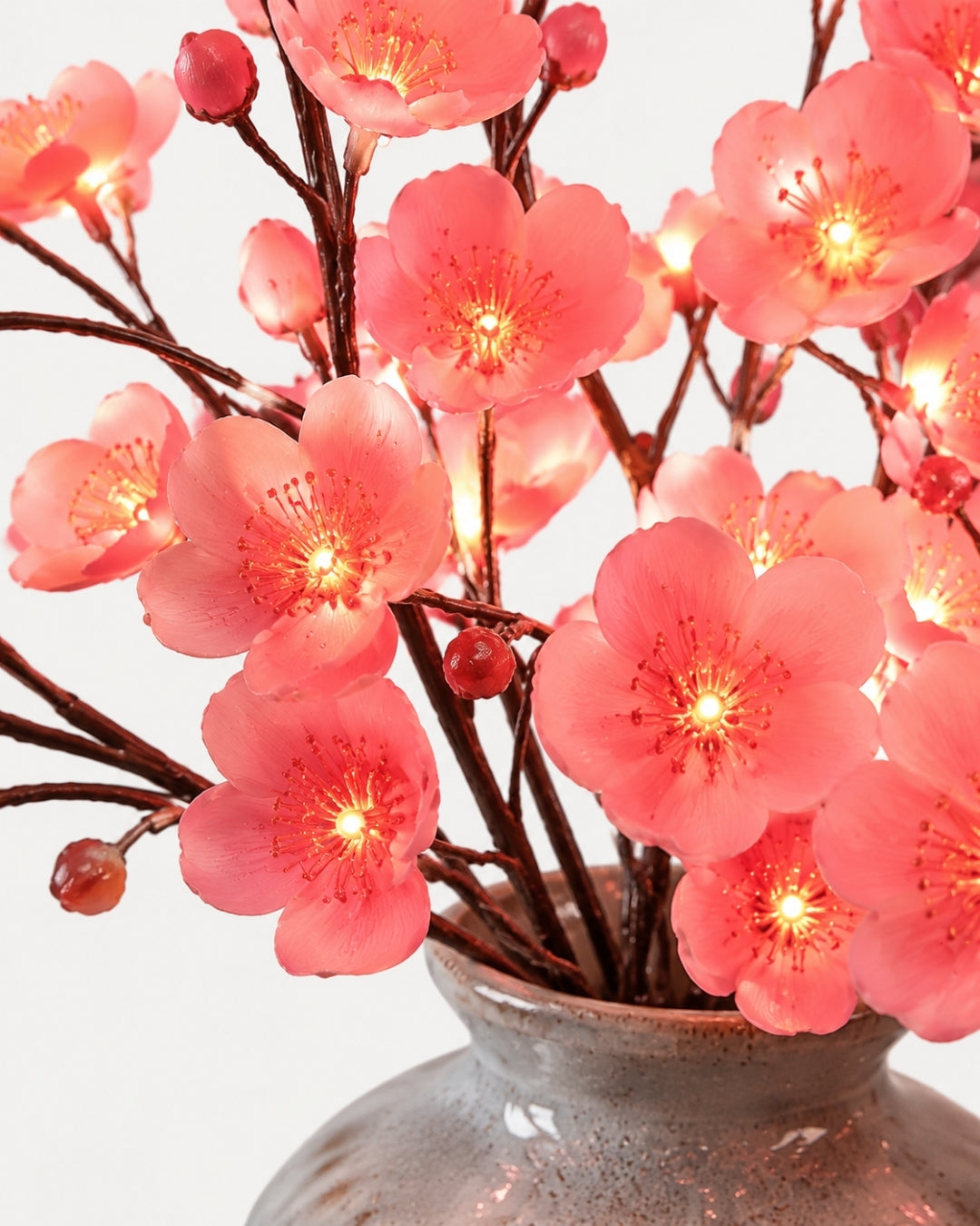 Decoratieve LED Verlichtingstak met Natuurlijke Bloesemvorm 70cm – Flexibele Sfeerverlichting voor Vazen en Schoorsteenmantels | Sansoti