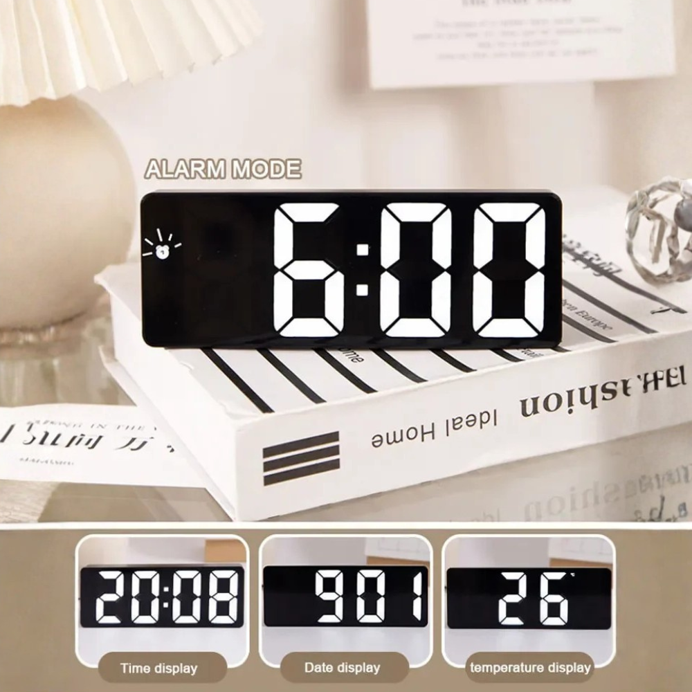Digitale Wekker met Helder LED-Display Temperatuurweergave en Alarm voor Slaapkamer Kantoor en Nachtkastje | Sansoti