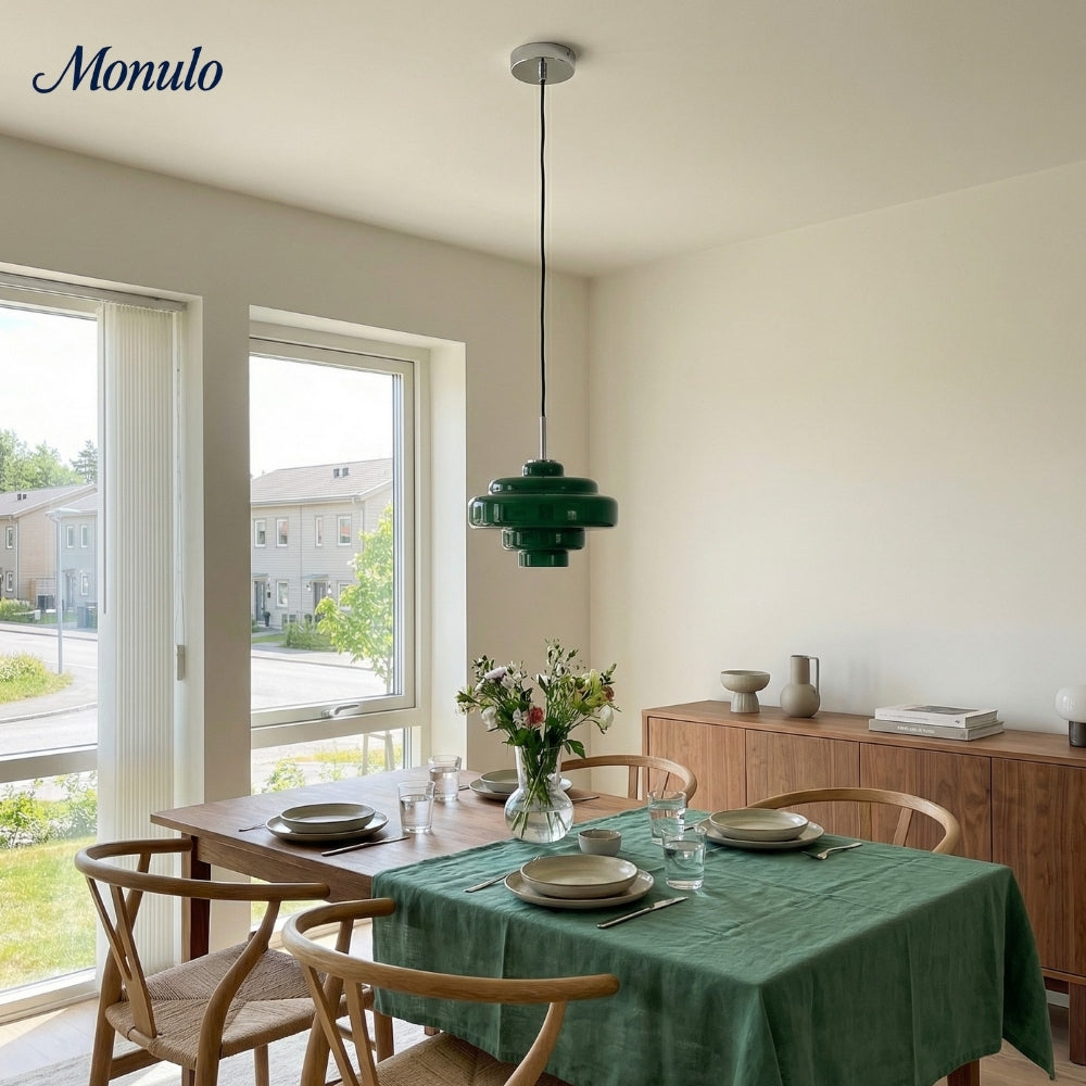Gekleurde Glazen Hanglamp met Verstelbare Ophanging – Moderne Lichtpunt voor Eetkamer Keuken Woonkamer | Sansoti
