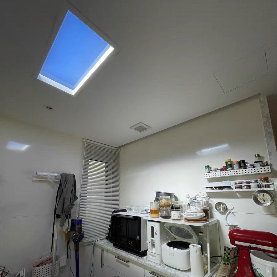 Daglichtlamp Plafond LED Ingebouwd Metaal 60x30cm Woonkamer Slaapkamer Hemelraam Daglicht Simulatie Smart Tuya Dimbaar | Sansoti