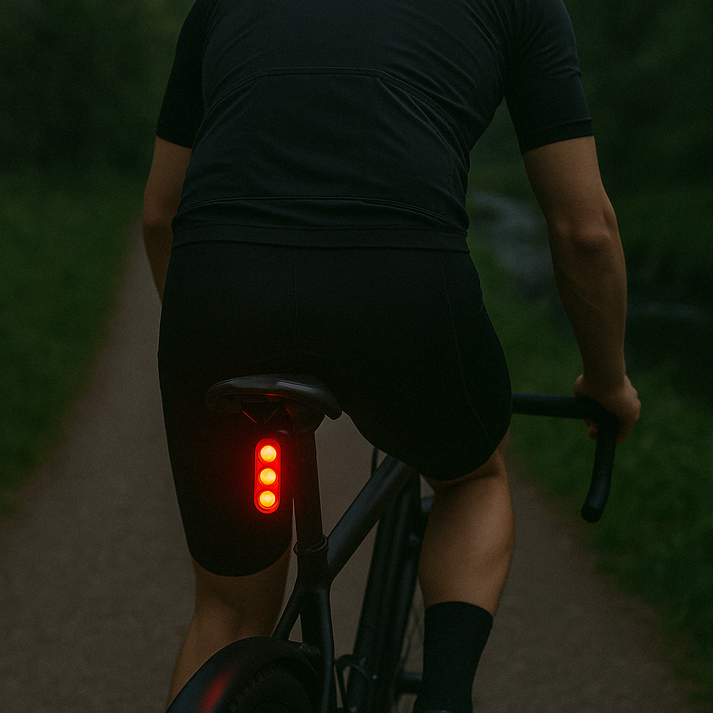 Intelligentes Fahrrad-Rücklicht mit Bewegungssensor und 6 LED-Beleuchtungsmodi für sichere Fahrradtouren | Sansoti