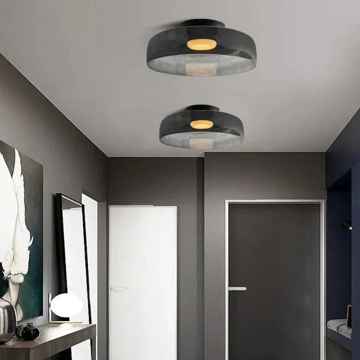 Moderne dreifarbige LED-Glas-Deckenleuchte im skandinavischen Design für Esszimmer und Wohnzimmer, Schlafzimmerbeleuchtung | Sansoti