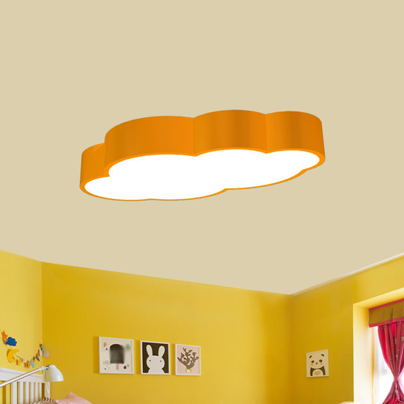 Wolkvormige Plafondlamp voor Kinderkamer Acryl 46cm/52cm LED Cartoon Design in Rood/Geel/Blauw | Sansoti