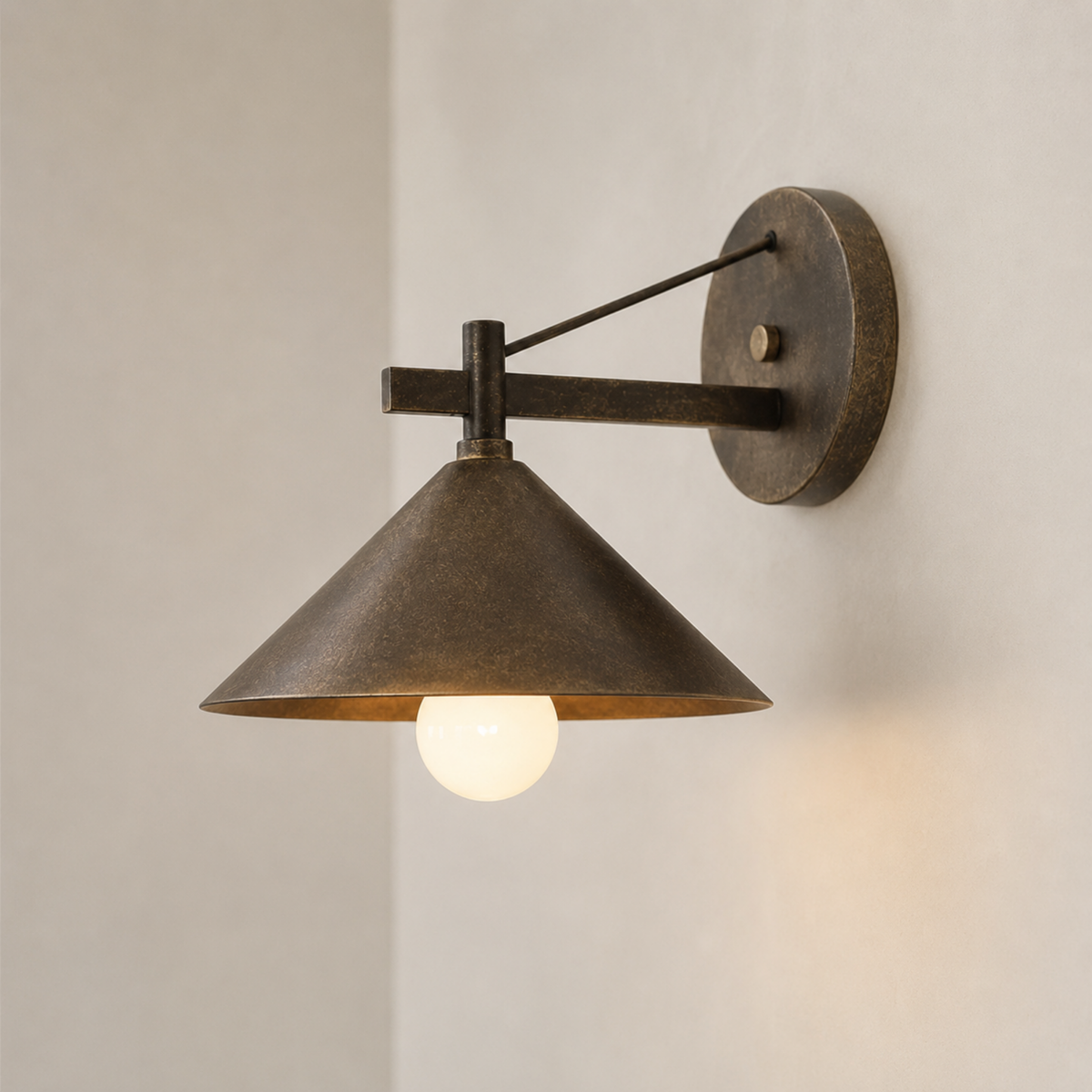 Industrial Outdoor Wall Light Waterproof Metal E27 Socket Black Gold Bronze Balcony Patio Garden Lighting | Sansoti