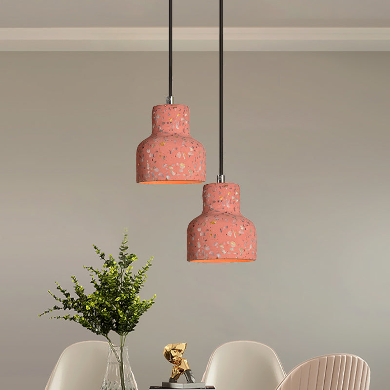 Lampa wisząca z cementu terrazzo, oświetlenie stołu jadalnego, industrialny design, lampa pendel, oprawka E26 E27, styl nordycki | Sansoti