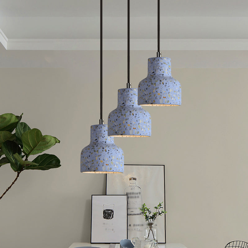 Lampa wisząca z cementu terrazzo, oświetlenie stołu jadalnego, industrialny design, lampa pendel, oprawka E26 E27, styl nordycki | Sansoti