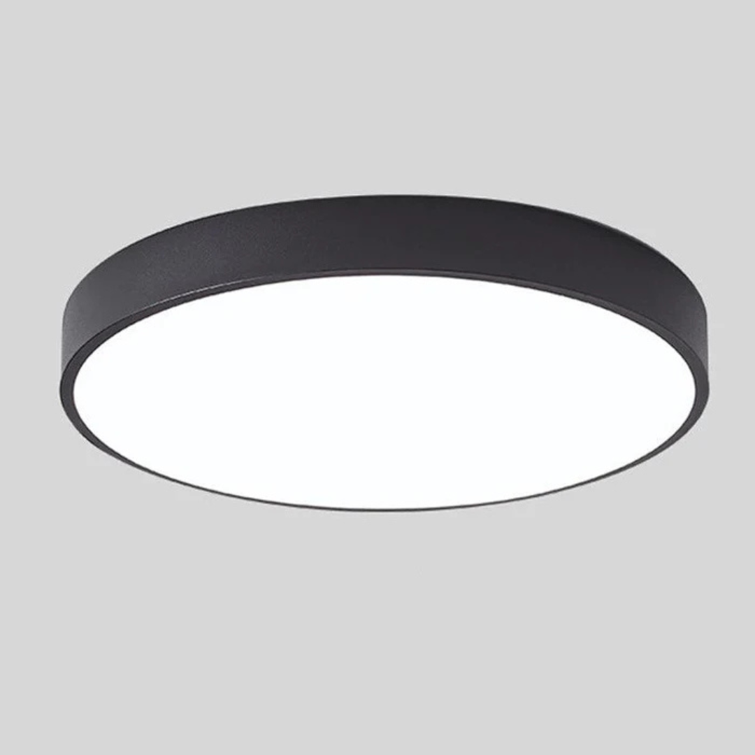 Holz-Deckenlampe LED skandinavisches Design warmweißes Licht rund Acryl Naturholz Deckenbeleuchtung Wohnzimmer | Sansoti
