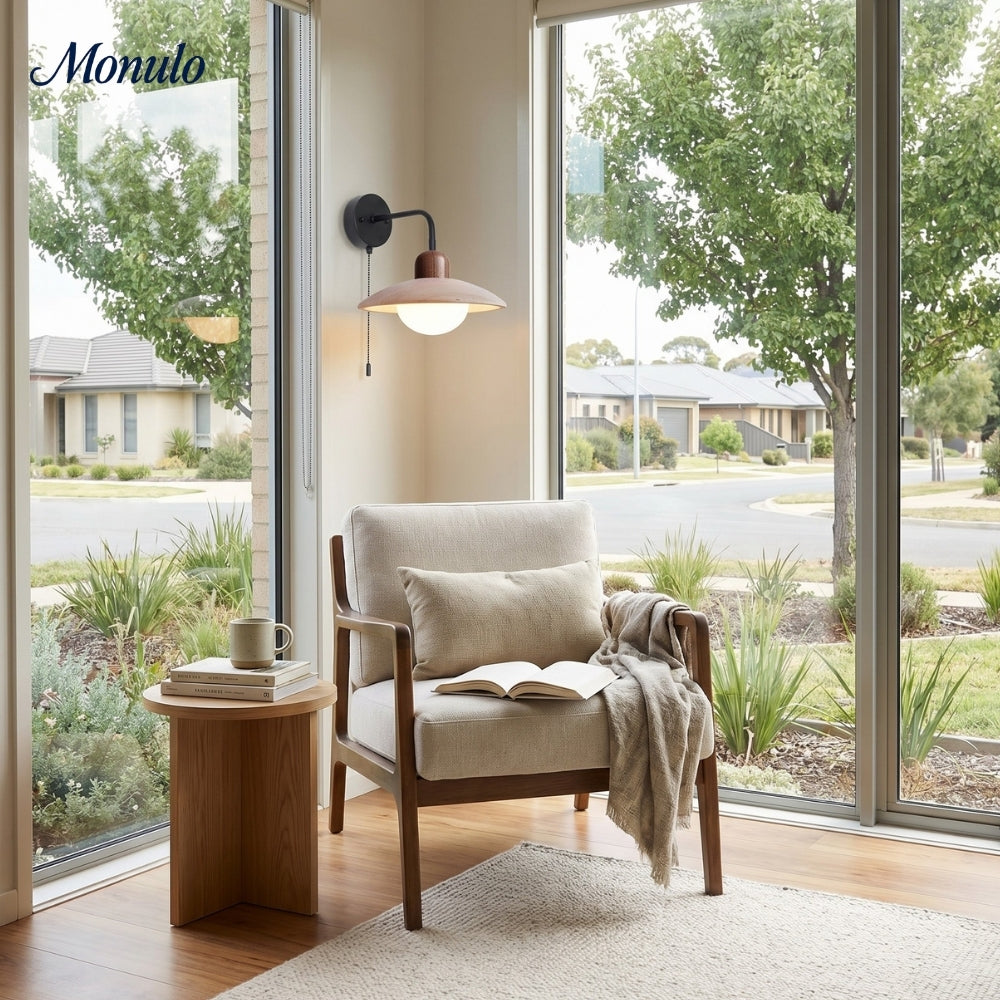 Travertijn Wandlamp Minimalistische Schijf Design Natuursteen Verlichting voor Woonkamer Slaapkamer Gang Moderne Interieur Wandverlichting met Warm Licht | Sansoti