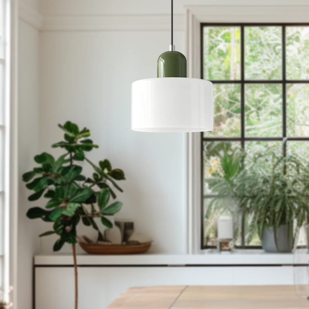 Sansoti | Lismeno Retro Hanglamp – Glazen Hanglamp met Warm Licht voor Eettafel, Keuken & Woonkamer