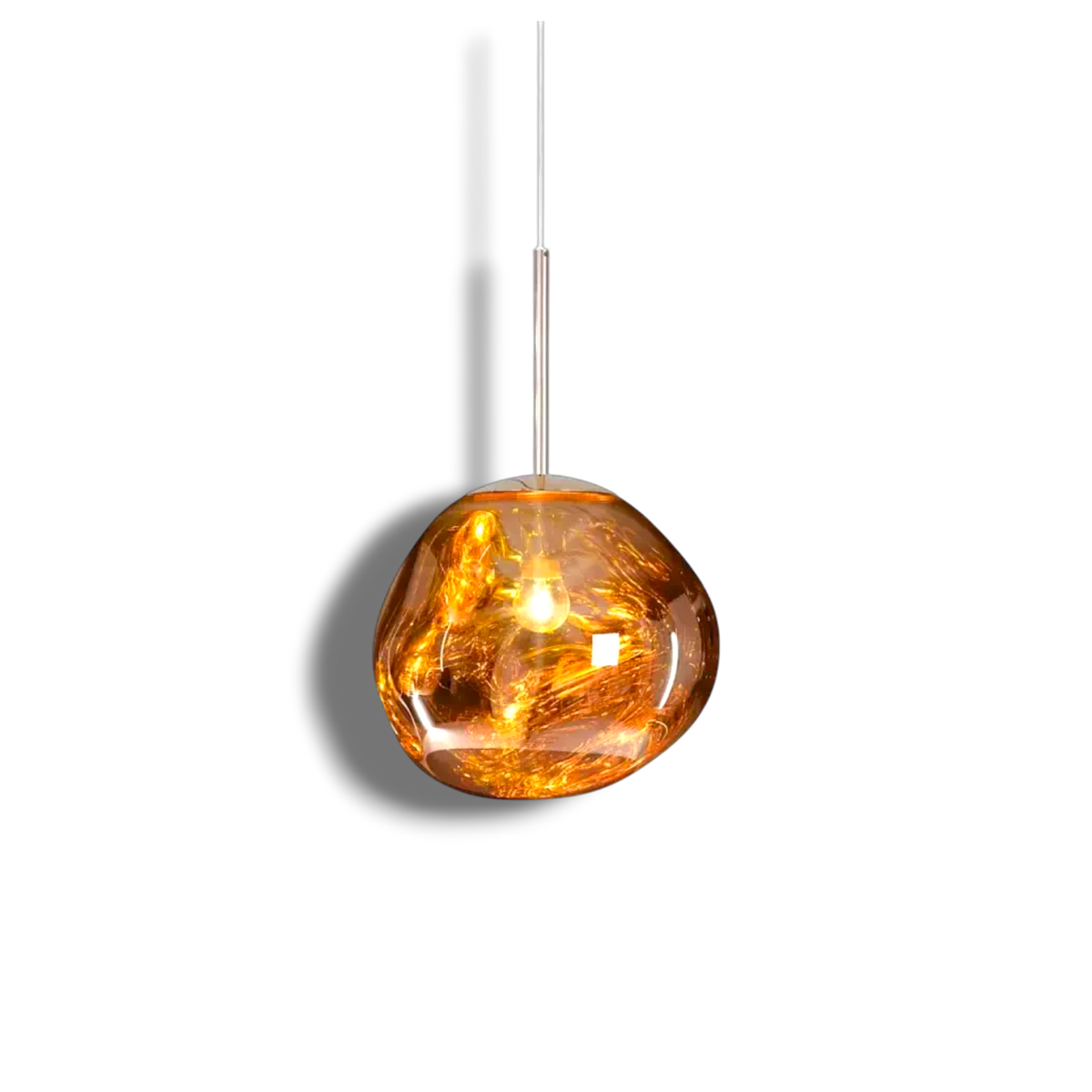 Glas-Hängeleuchte mit Schmelzeffekt, Gold, Silber, Grau, Rot, Wohnzimmer, Esszimmer, LED, skandinavisches Design, Stimmungslicht | Sansoti