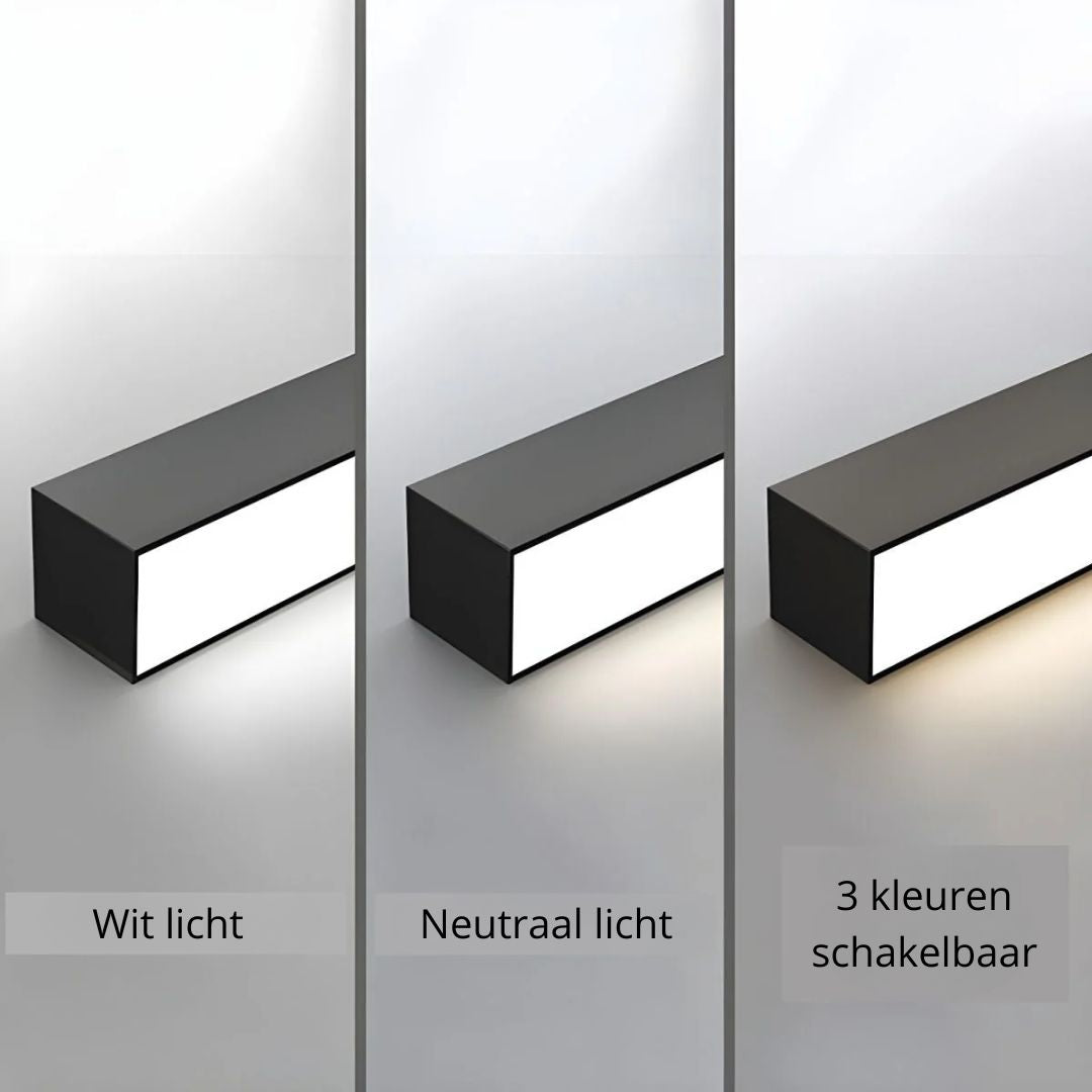 LED Deckenleuchte Schwarz Langgezogen Modern für Wohnzimmer Flur Schlafzimmer Minimalistische Deckenbeleuchtung Innen | Restfield