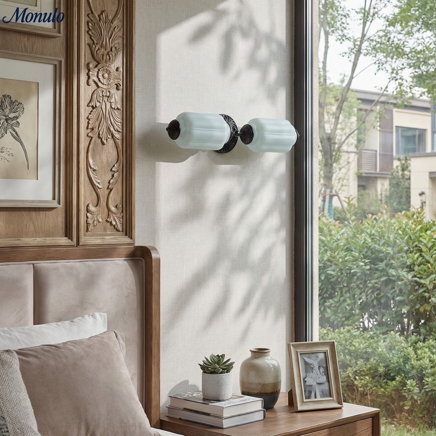 Vintage Glazen Wandlamp Horizontaal Model Eloise Lichtbron voor Woonkamer en Gang | Sansoti