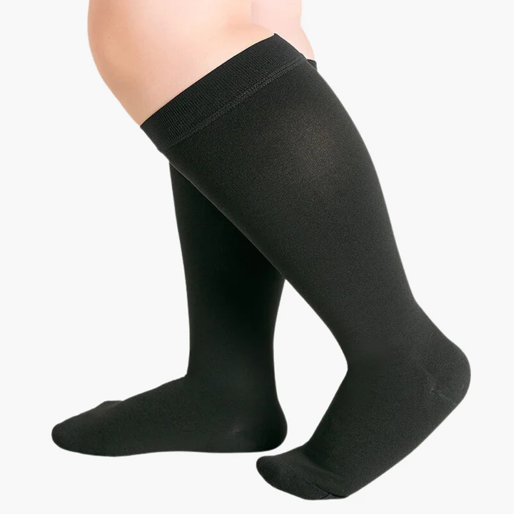 Compression Socks with Graduated Compression Seamless Breathable Black Skin Tone S to 7XL Comfortable Socks for Everyday Wear | Sansoti