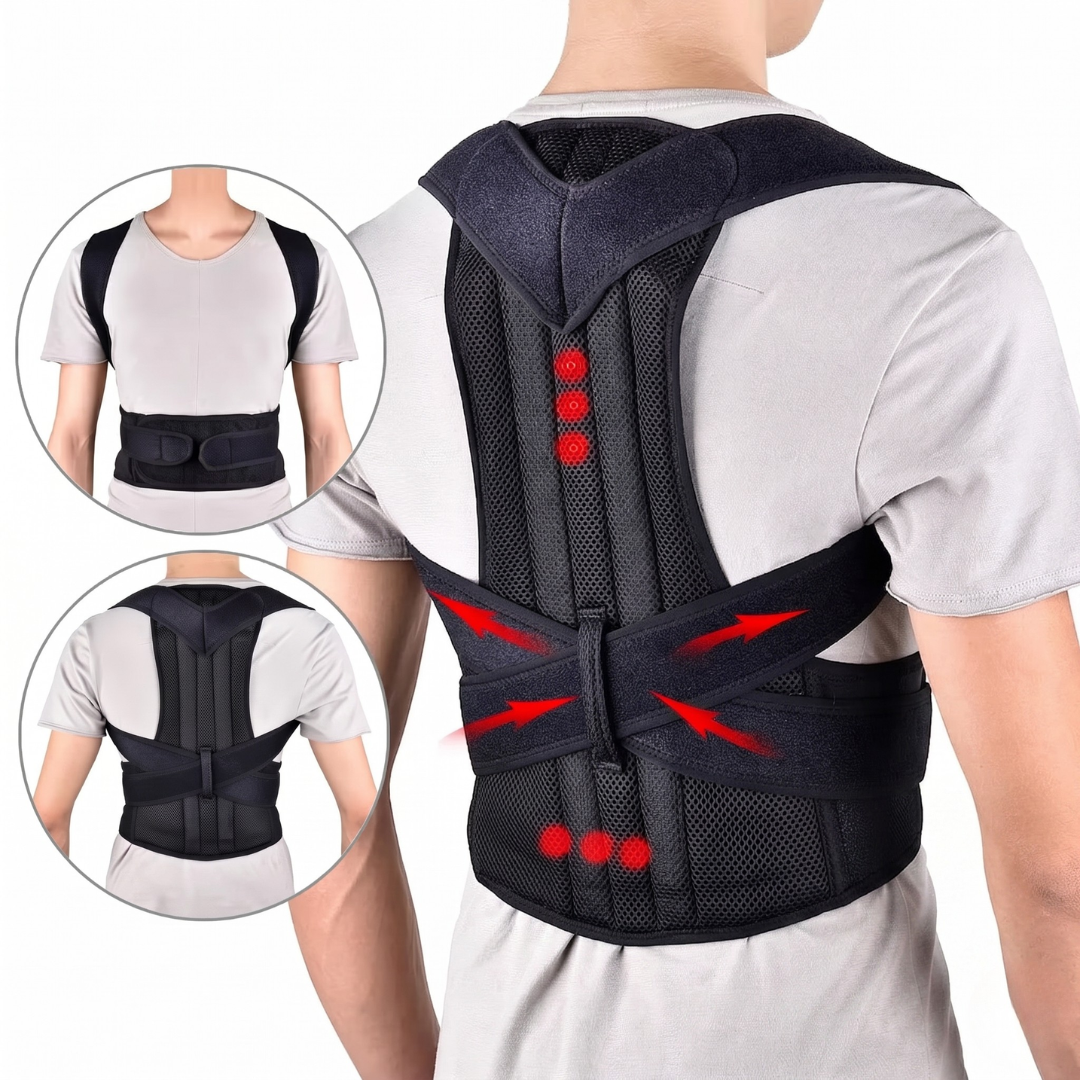 Adjustable Unisex Posture Corrector Back Support Bandage Lumbar Support Breathable Comfortable Daily Use | Sansoti