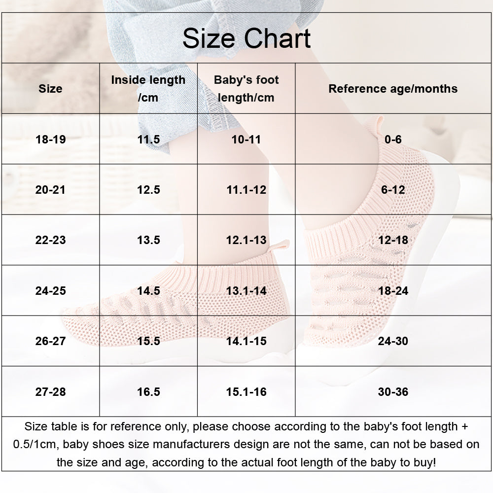 Baby Schoensokken met Anti-Slip Zool Mesh Design Kinderschoenen Ademend Comfort Eerste Stapjes Peuters | Sansoti