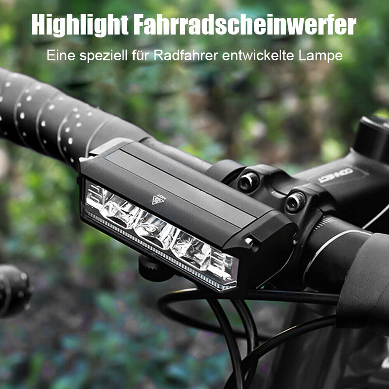 Fietsverlichting LED Voorlicht 900 Lumen Oplaadbaar Zwart Waterdicht Breed Verlichtingsveld Veilig Fietsen | Sansoti