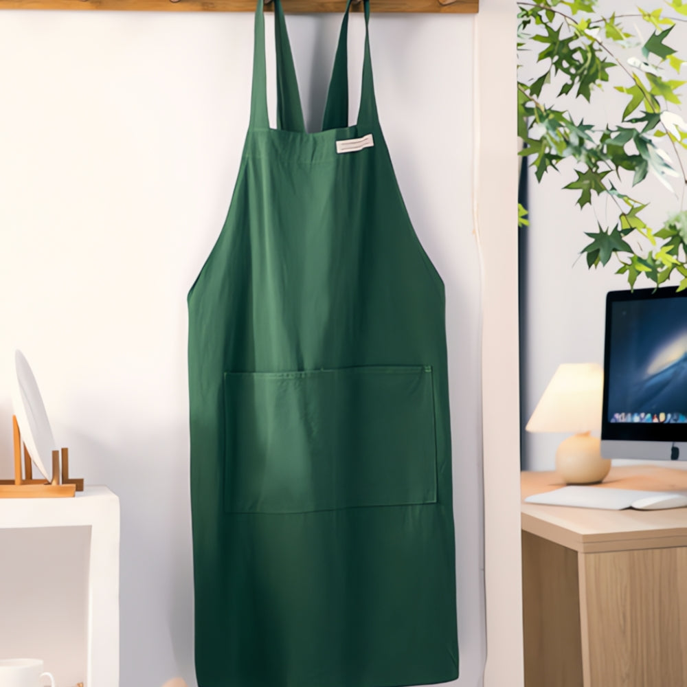 Minimalistisch Katoenen Kruisbandschort met Zakken – Keuken Horeca Barista Café Bakken Koken Schilderen Ambacht | Sansoti