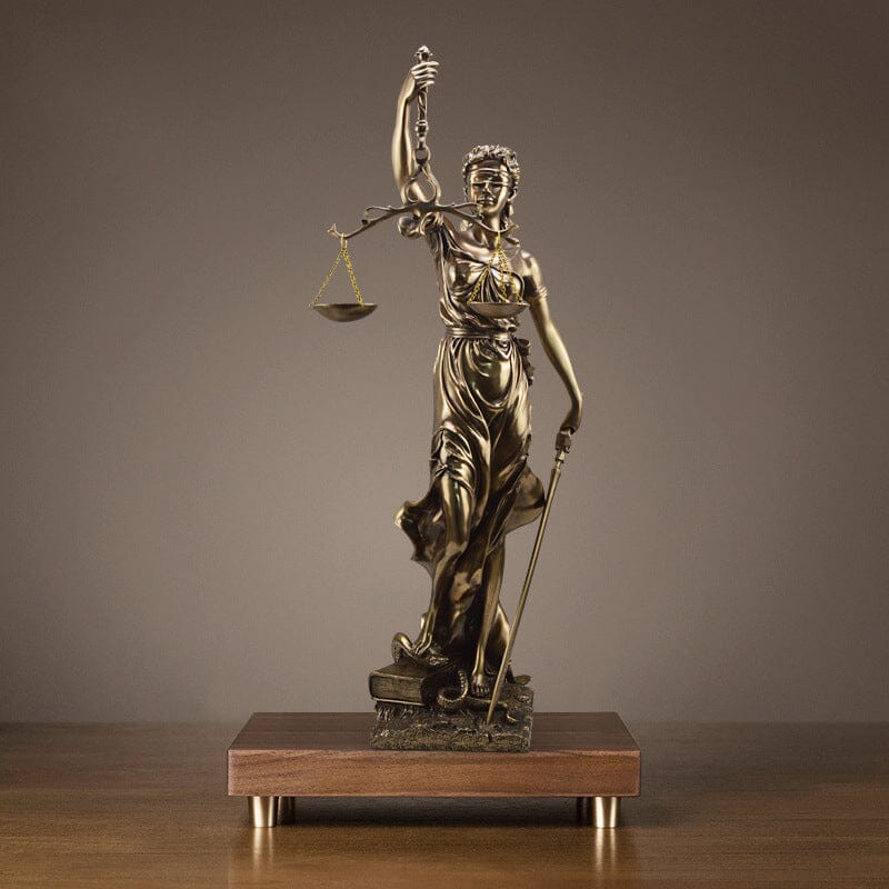 Beeld Godin van Justitia Hars Decoratief Sculptuur Advocaat Kantoor 30cm | Sansoti