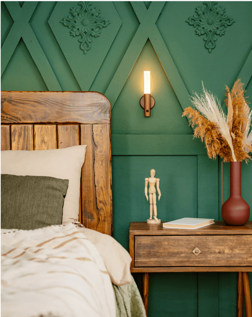 Oplaadbare Houten Wandlamp met Bewegingssensor – Dimbaar LED Nachtlampje voor Hal Gang Slaapkamer | Sansoti