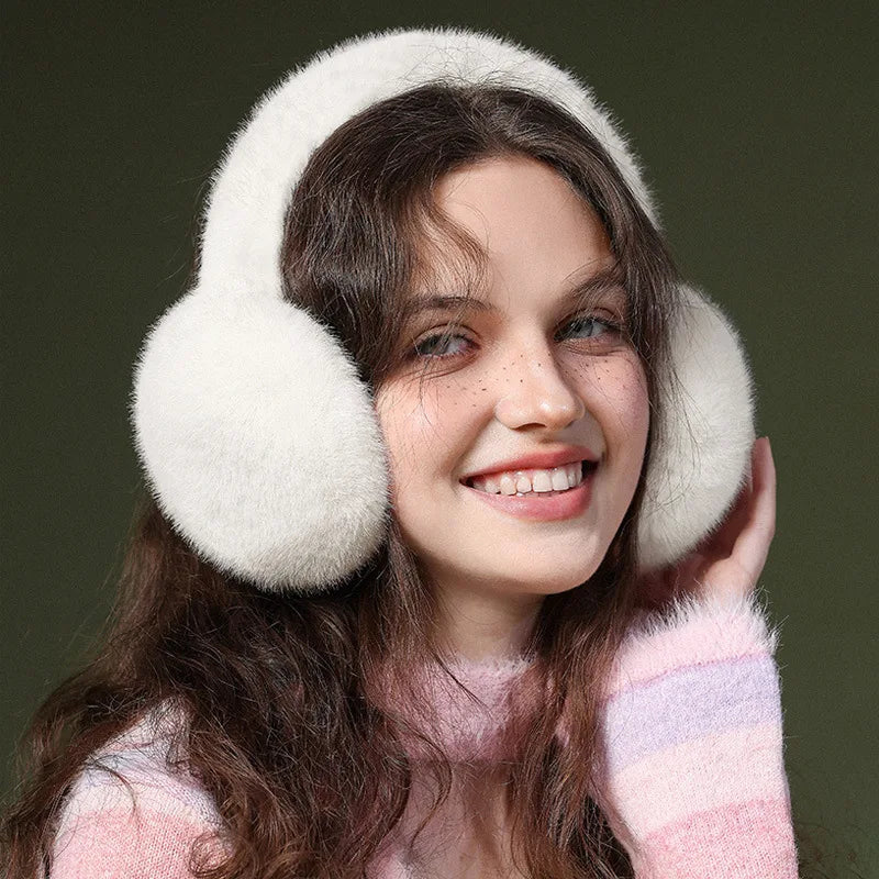 Pluche Oorwarmers Winter met Opvouwbaar Design voor Dames en Heren Comfortabel Zacht Luxe Warmte Accessoire | Sansoti