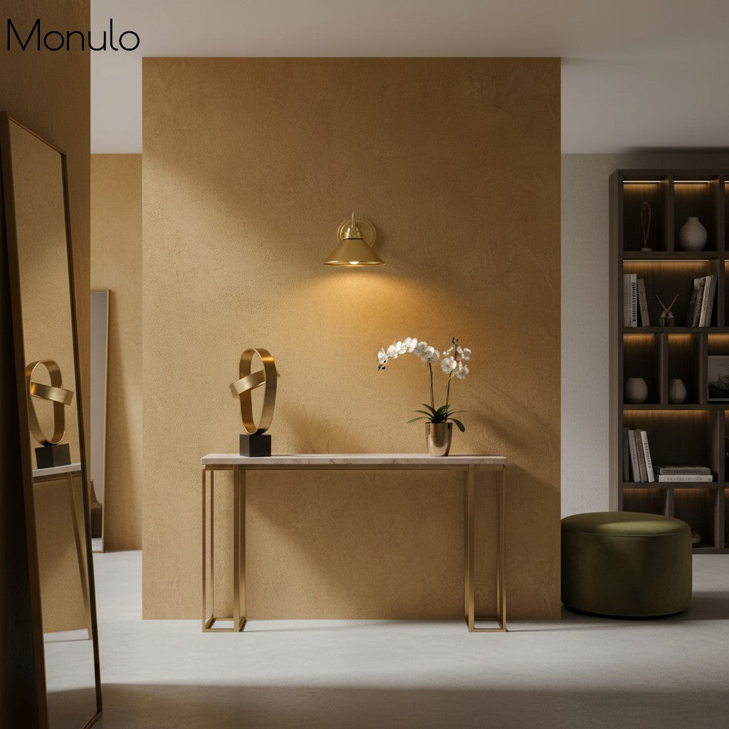 Globe Wandlamp met Gebogen Arm – Moderne Industriële Verlichting voor Badkamer, Slaapkamer en Gang | Sansoti