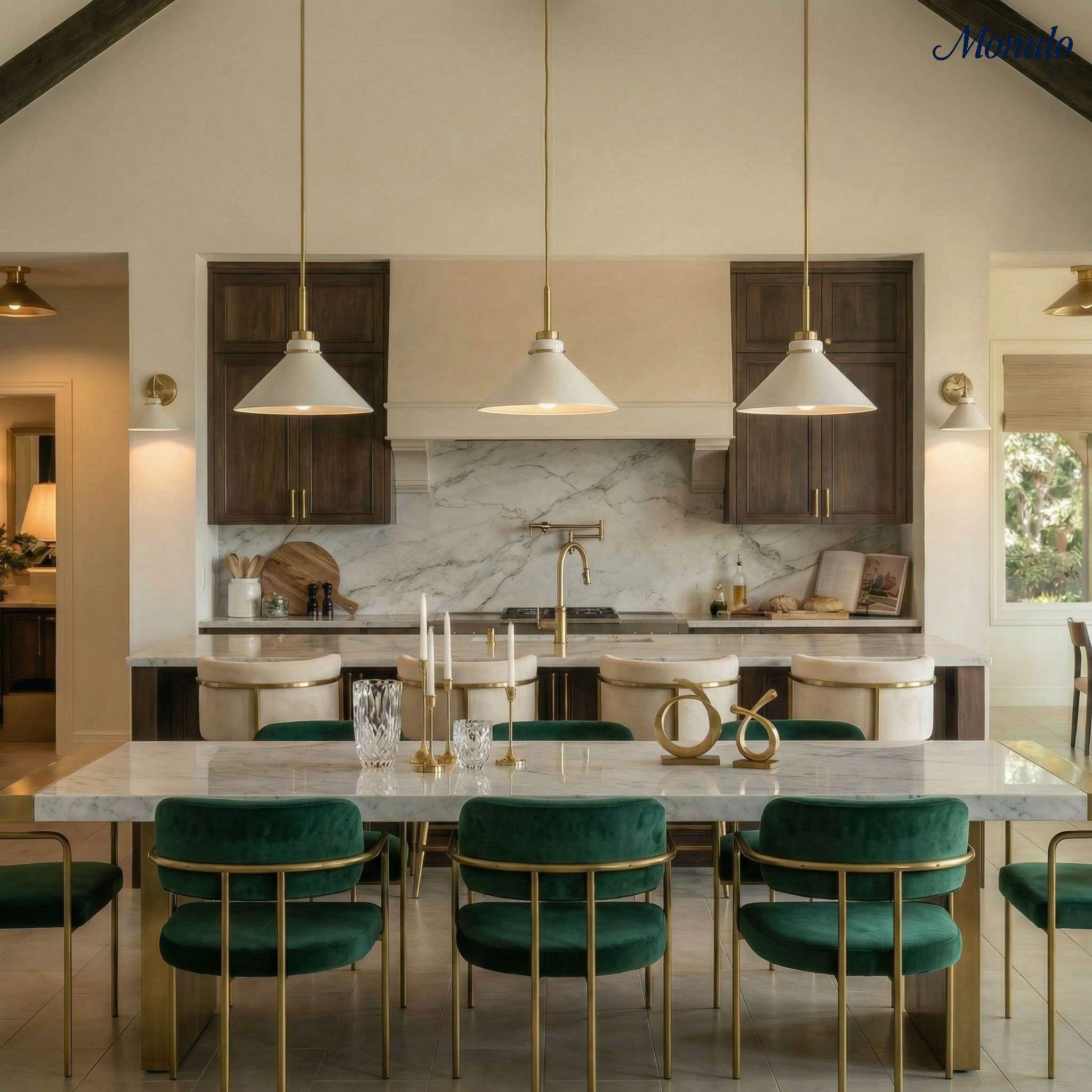 Kegelvormige Hanglamp in Landelijke Stijl - Dimbaar - Voor Keuken en Hal - Scandinavisch Geïnspireerd - Modern Farmhouse Verlichting | Sansoti