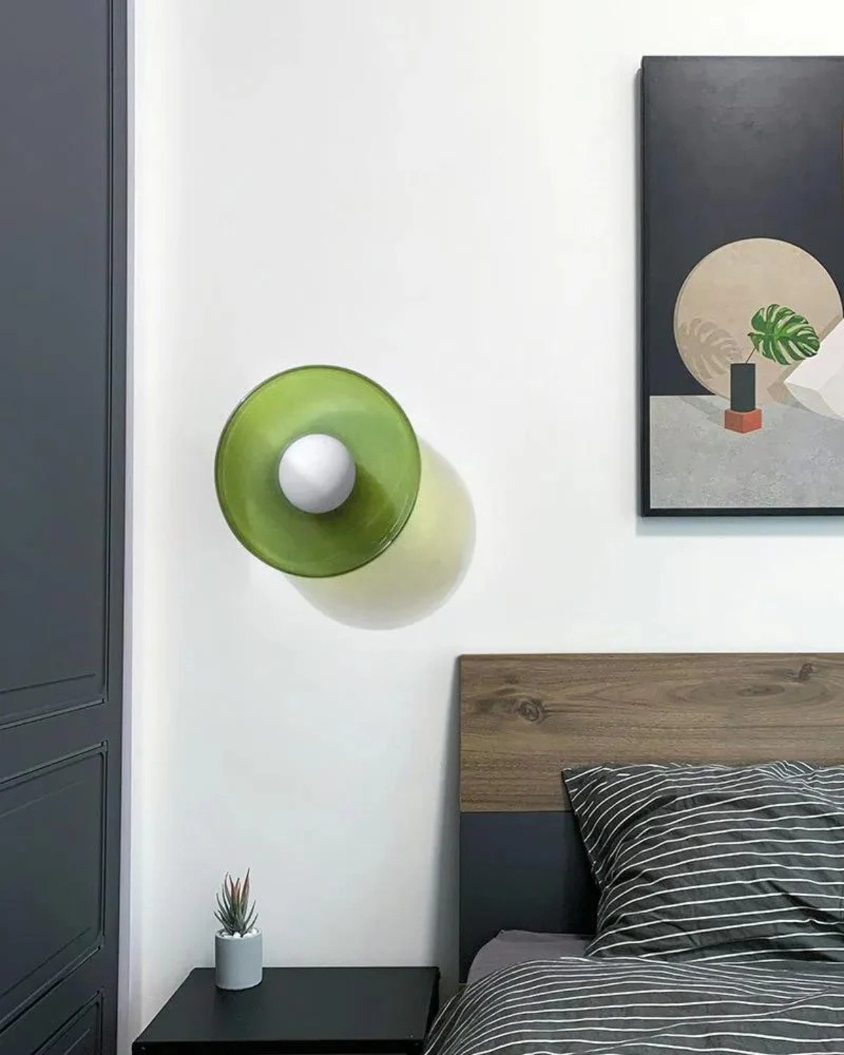 Moderne runde Deckenleuchte aus Glas und Eisen – minimalistische Designlampe für Wohn- und Schlafzimmer mit warmer Lichtfarbe | Restfield