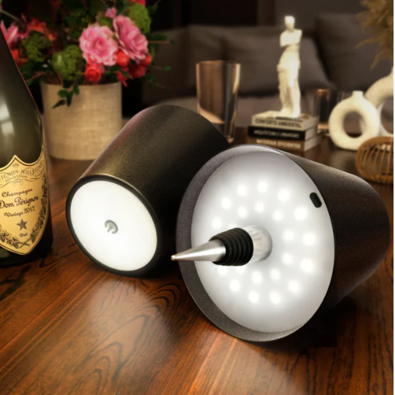 Draadloze Flessenlamp Warmwit LED Tafellamp Oplaadbaar USB Sfeerverlichting Decoratief Nachtlampje Romantisch | Sansoti