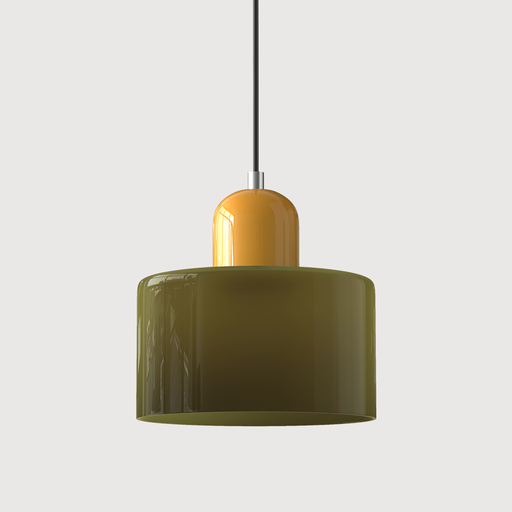 Glass Pendant Lamp Bauhaus Style Handwoven Finish Dining Room Living Room | Sansoti