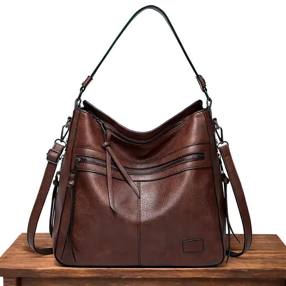 Leren Schoudertas met Verstelbare Riem Dames Premium Flap Crossbody Handtas voor Dagelijks Gebruik en Uitgaan | Sansoti