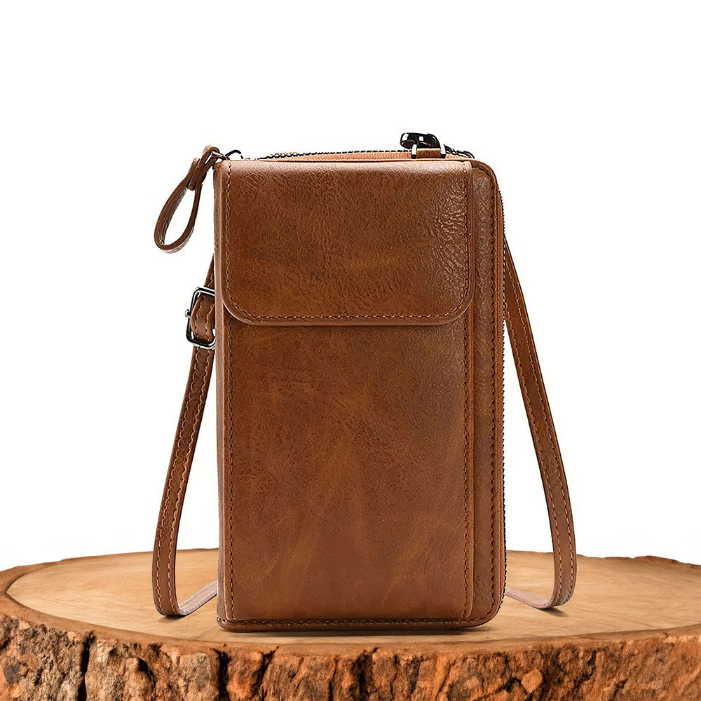 Compacte Leren Schoudertas Dames Crossbody Minimalistische Handtas Verstelbare Draagband Dagelijks Gebruik | Sansoti
