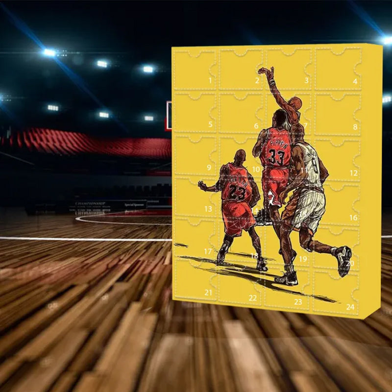 NBA Basketball Advent Calendar 24 Compartments December Countdown Collectible Figures Ornament Memorabilia Fans | Sansoti