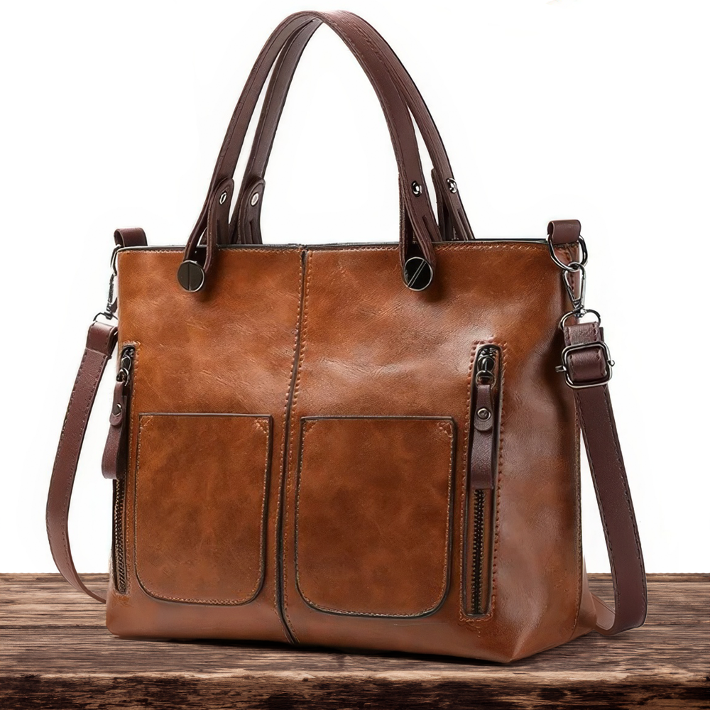 Leren Schoudertas Dames Klassiek Design Magnetische Sluiting Verstelbare Schouderband Elegante Handtas | Sansoti