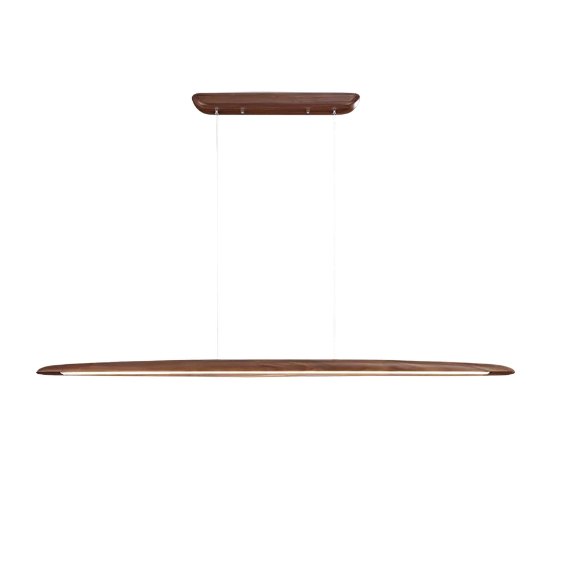 LED hanglamp hout lineair warm wit eettafel woonkamer kantoor minimalistisch Japandi design dimbaar keuken eiland verlichting | Sansoti