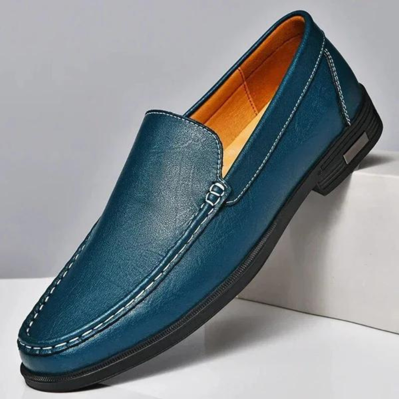 Herenslipper Italiaans Echt Leder Zwart Bruin Grijs Blauw Loafer 39-46 Klassiek Comfort Zakelijk Vrijetijd Tijdloos | Sansoti