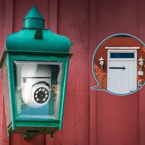 Slimme Beveiligingscamera Lamp met Zoom en Bewegingsdetectie | 4x Digitale Zoom | Nachtvisie | E27 Fitting | WiFi en App | Home Security | Sansoti