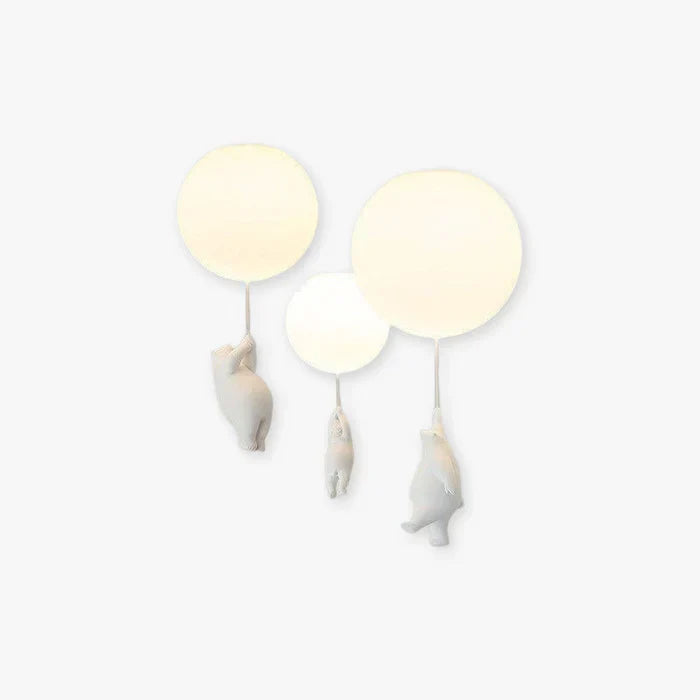 Plafondlamp Kinderkamer Beer Ballon Warm Wit LED Speels Design 15-25cm Decoratief Sfeerverlichting Babykamer | Sansoti