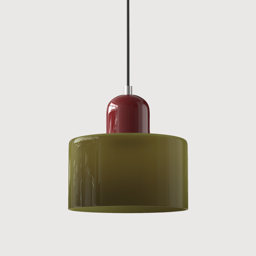 Glass Pendant Lamp Bauhaus Style Handwoven Finish Dining Room Living Room | Sansoti