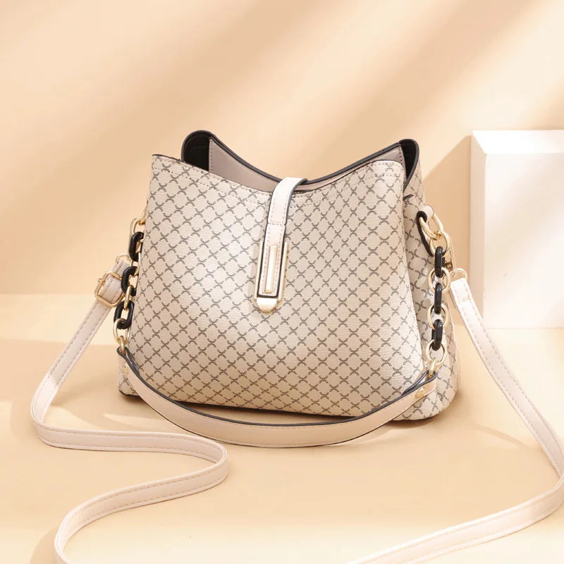 Handgemaakte Schoudertas Dames PU-leer Vintage Stijl Camel Zwart Bruin Dagelijks Gebruik Elegante Tas | Sansoti