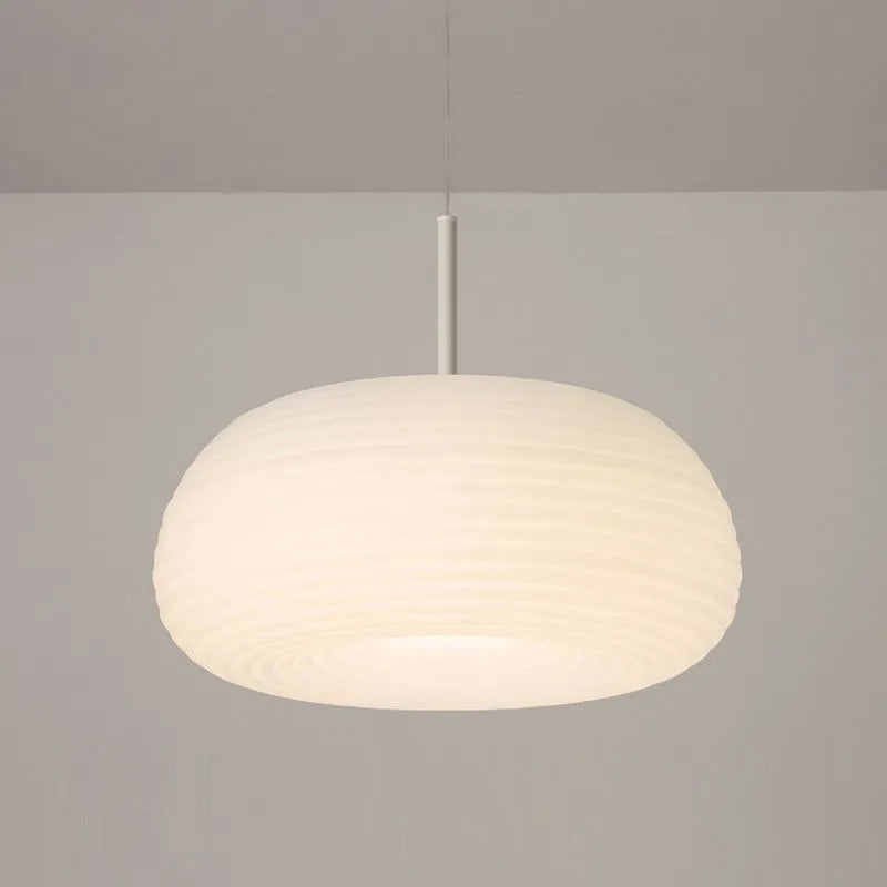Hanglamp Wit Acryl Ovale Trommel LED Dimbaar Woonkamer Eetkamer Slaapkamer Modern Scandinavisch Design | Sansoti