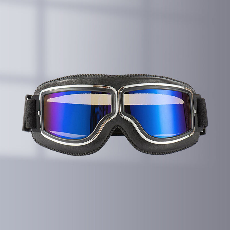 Retro Motorgoggles met Beschermglazen en Verstelbare Band | Sansoti